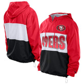 Ripstop Quarter-Zip Hooded Windbreaker - San Francisco 49ers Tops