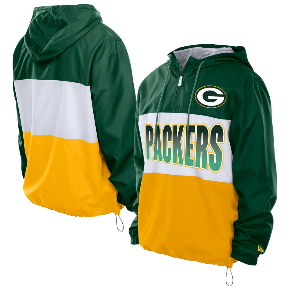Ripstop Quarter-Zip Hooded Windbreaker - Green Bay Packers Tops