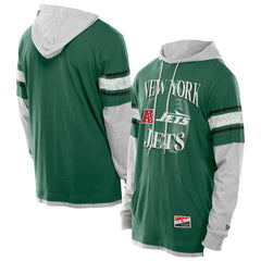 Twofer Layered Long Sleeve Hoodie T-Shirt - New York Jets Hoodies