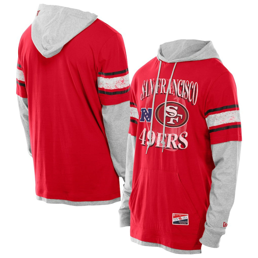Twofer Layered Long Sleeve Hoodie T-Shirt - San Francisco 49ers Hoodies