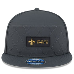 2025 Sideline Cold Weather Split Panel 9FIFTY Snapback Hat - New Orleans Saints Hats