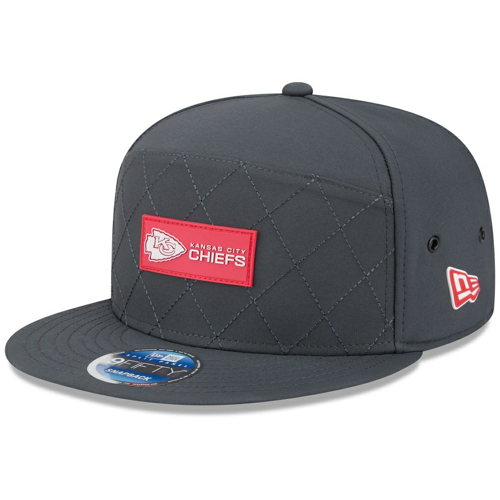 2025 Sideline Cold Weather Split Panel 9FIFTY Snapback Hat - Kansas City Chiefs Hats