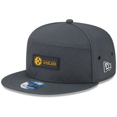 2025 Sideline Cold Weather Split Panel 9FIFTY Snapback Hat - Pittsburgh Steelers Hats