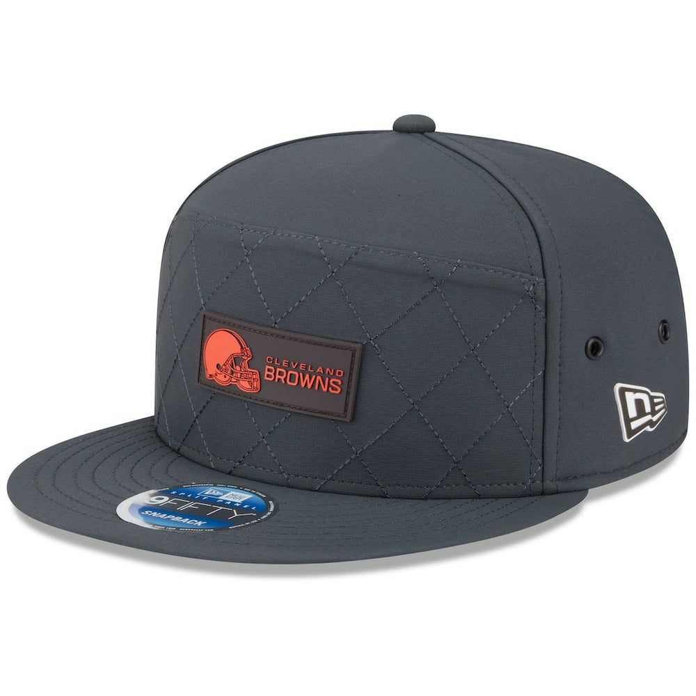 2025 Sideline Cold Weather Split Panel 9FIFTY Snapback Hat - Cleveland Browns Hats