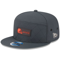 2025 Sideline Cold Weather Split Panel 9FIFTY Snapback Hat - Cleveland Browns Hats