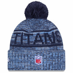 2025 Sideline Cold Weather Cuffed Knit Hat with Pom - Tennessee Titans Hats