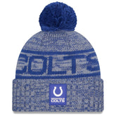2025 Sideline Cold Weather Cuffed Knit Hat with Pom - Indianapolis Colts Hats