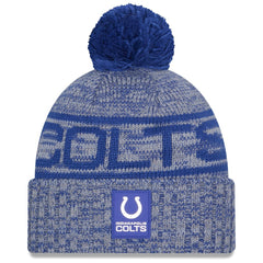 2025 Sideline Cold Weather Cuffed Knit Hat with Pom - Indianapolis Colts Hats