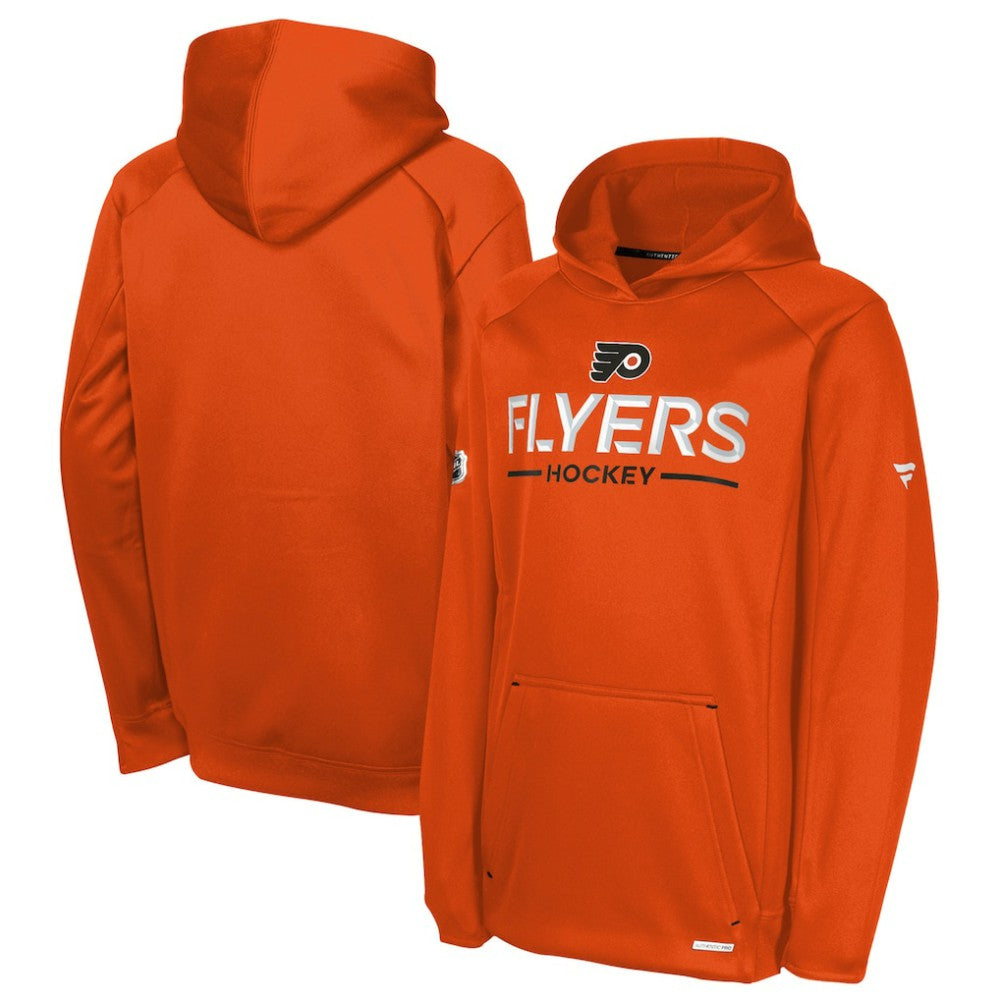NHL Philadelphia Flyers Fanatics Youth Authentic Pro Rink Raglan Hoodie