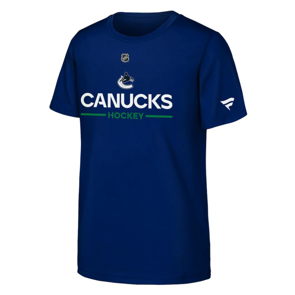 NHL Vancouver Canucks Fanatics Youth Authentic Pro Wordmark T-Shirt