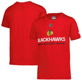 NHL Chicago Blackhawks Fanatics Youth Authentic Pro Wordmark T-Shirt