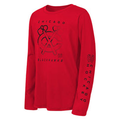 NHL Chicago Blackhawks Outerstuff Youth Seize the Win Long Sleeve T-Shirt