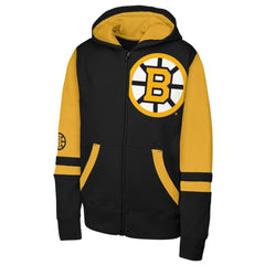 NHL Boston Bruins Outerstuff Youth Face Off Full-Zip Hoodie