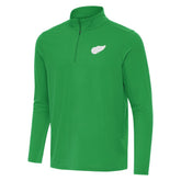 NHL Detroit Red Wings Antigua St. Patrick Intent Quarter-Zip Pullover Top