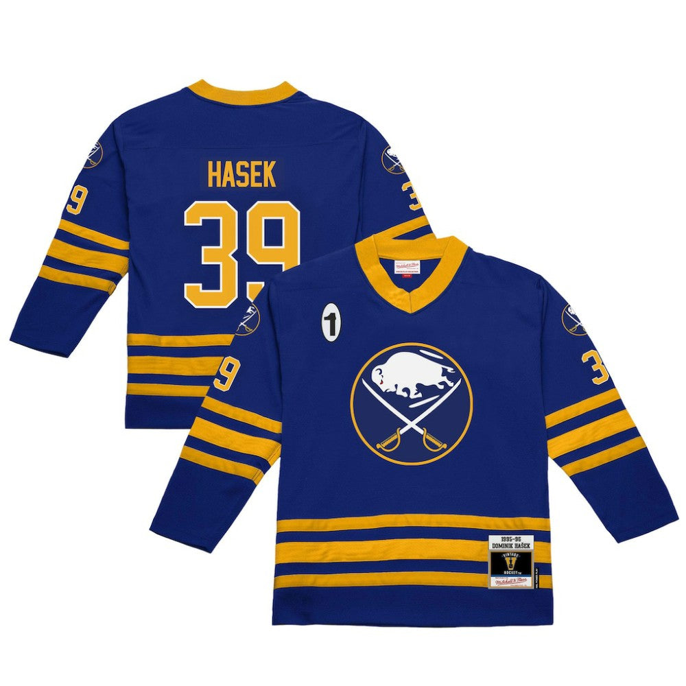 NHL Dominik Hasek Buffalo Sabres Mitchell & Ness 1995-96 Power Play Jersey