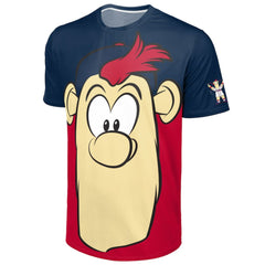 Navy/Red Atlanta Braves FOCO Big Logo Mascot T-Shirt
