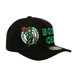 Mitchell & Ness Boston Celtics Busted Logo Wordmark Wrap-Around Pro Pinch Adjustable Hat