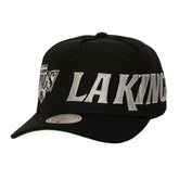 NHL Los Angeles Kings Mitchell & Ness Busted Logo Wordmark Wrap-Around Pro Pinch Adjustable Hat