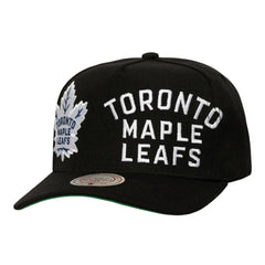 NHL Toronto Maple Leafs Mitchell & Ness Busted Logo Wordmark Wrap-Around Pro Pinch Adjustable Hat