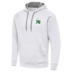 Philadelphia 76ers Antigua St. Patrick's Day Victory Raglan Pullover Hoodie