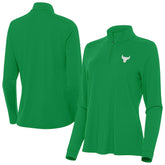 Chicago Bulls Antigua Women's St. Patrick's Day Intent Quarter-Zip Top