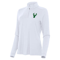 Milwaukee Bucks Antigua Women's St. Patrick's Day Intent Quarter-Zip Top