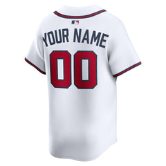 White Atlanta Braves Nike Home Limited Custom Jersey
