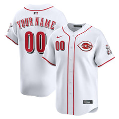 White Cincinnati Reds Nike Home Limited Custom Jersey