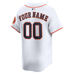 White Houston Astros Nike Home Limited Custom Jersey