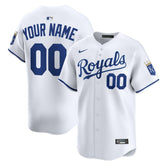 White Kansas City Royals Nike Home Limited Custom Jersey