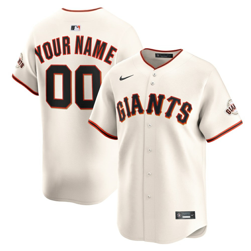 Cream San Francisco Giants Nike Home Limited Custom Jersey