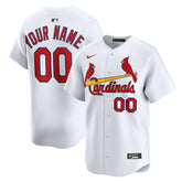 White St. Louis Cardinals Nike Home Limited Custom Jersey