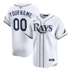 White Tampa Bay Rays Nike Home Limited Custom Jersey