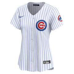 White Chicago Cubs Nike Women's Home Limited Custom Jersey
