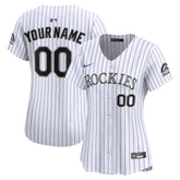 White Colorado Rockies Nike Women's Home Limited Custom Jersey