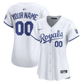 White Kansas City Royals Nike Women's Home Limited Custom Jersey