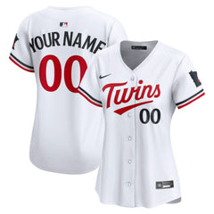 White Minnesota Twins Nike Women's Home Limited Custom Jersey