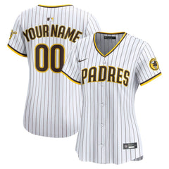 White San Diego Padres Nike Women's Home Limited Custom Jersey