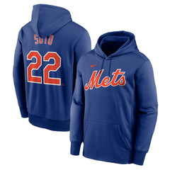 Royal Juan Soto New York Mets Nike Name & Number Pullover Hoodie