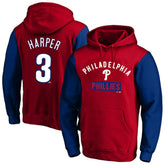 Red Bryce Harper Philadelphia Phillies Profile Big & Tall Name & Number Fleece Pullover Hoodie