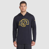 2025 Rivalries Collection Sideline Dri-FIT Long Sleeve Hoodie T-Shirt - Los Angeles Rams Hoodies