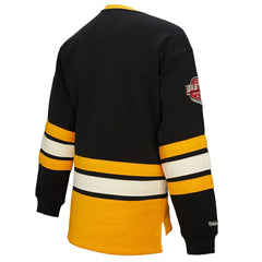 NHL Boston Bruins Mitchell & Ness Women's Heritage Lace-Up Pullover Sweatshirt