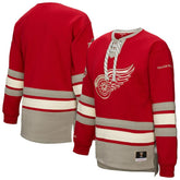 NHL Detroit Red Wings Mitchell & Ness Women's Heritage Lace-Up Pullover Sweatshirt