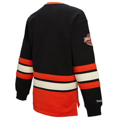 NHL Philadelphia Flyers Mitchell & Ness Women's Heritage Lace-Up Pullover Sweatshirt