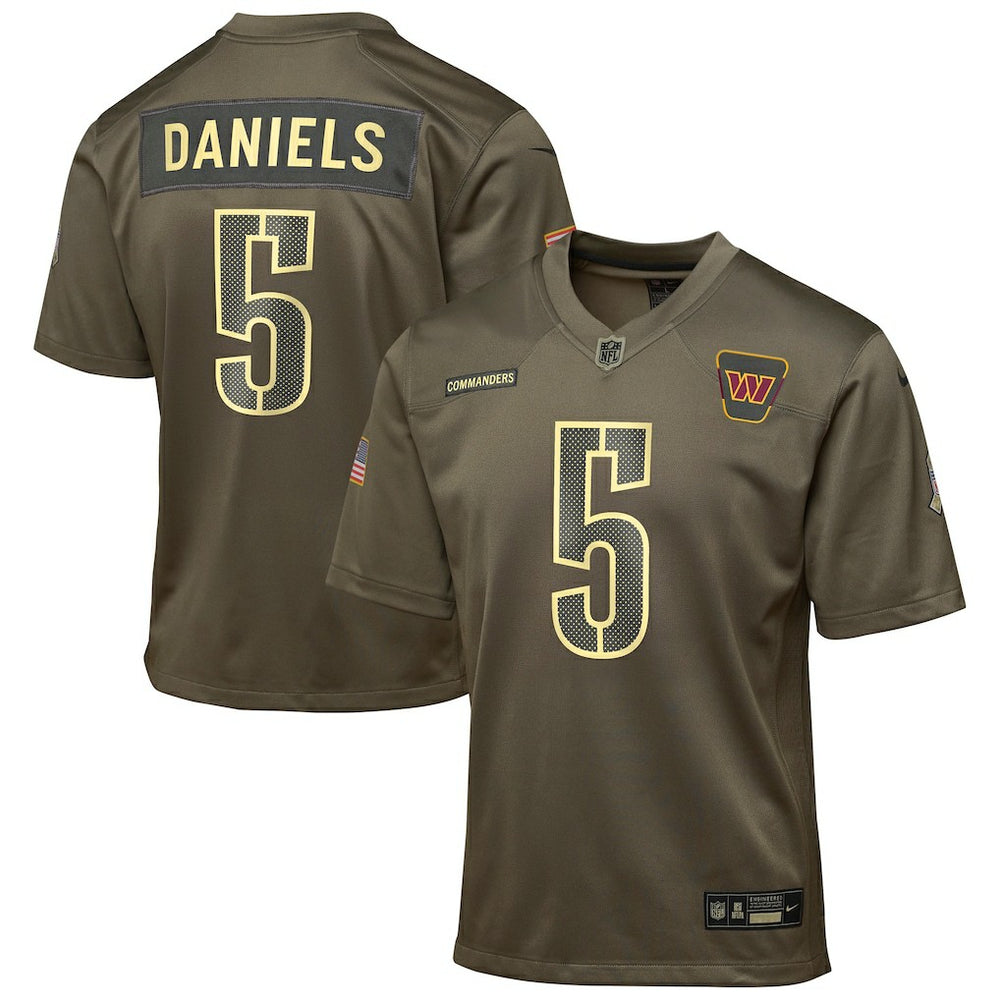 Jayden Daniels Youth 2025 Salute to Service Game Jersey - Washington Commanders Jerseys