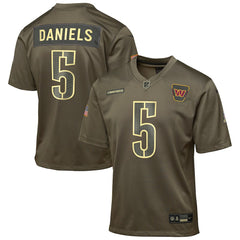 Jayden Daniels Youth 2025 Salute to Service Game Jersey - Washington Commanders Jerseys