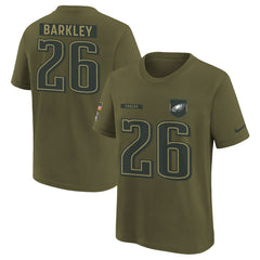 Saquon Barkley Youth 2025 Salute to Service Name & Number T-Shirt - Philadelphia Eagles T-shirts