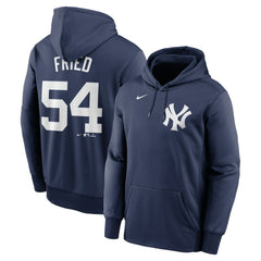 Navy Max Fried New York Yankees Nike Name & Number Pullover Hoodie