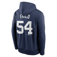 Navy Max Fried New York Yankees Nike Name & Number Pullover Hoodie