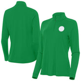 Antigua Women's St. Patrick's Day Intent Quarter-Zip Performance Top - Pittsburgh Steelers Tops